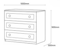 Comodă Fabrik Home Mezzo 1000x500x900mm белый ясень imaginea #2 — magazin online Desire.md