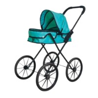 Cărucior pentru păpuși Baby Land Light Blue (JU-5976)