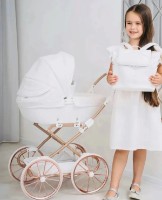 Коляска для кукол Junama Dolce 08 White/Rose (WGWLDOLCE08) фото №5 — интернет-магазин Desire.md