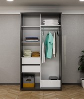 Dulap cu uşi glisante Bayro Parma Anthracite 1200x2250x600 (608500) imaginea #3 — magazin online Desire.md