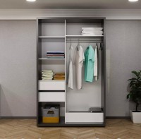 Dulap cu uşi glisante Bayro Parma Anthracite 1400x2250x600 (608503) imaginea #3 — magazin online Desire.md