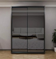 Dulap cu uşi glisante Bayro Parma Anthracite 1600x2250x600 (608510)