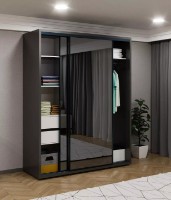 Dulap cu uşi glisante Bayro Parma Anthracite 1800x2250x600 (608508) imaginea #2 — magazin online Desire.md