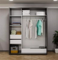 Dulap cu uşi glisante Bayro Parma Anthracite 1800x2250x600 (608508) imaginea #3 — magazin online Desire.md