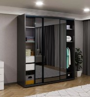 Dulap cu uşi glisante Bayro Parma Anthracite 2000x2250x600 (608512) imaginea #2 — magazin online Desire.md