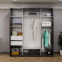 Dulap cu uşi glisante Bayro Parma Anthracite 2000x2250x600 (608512) imaginea #3 — magazin online Desire.md