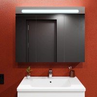 Шкаф с зеркалом Bayro Portis 1000x800 Led (124453)