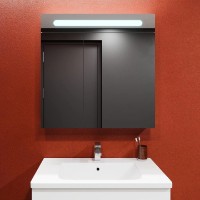 Шкаф с зеркалом Bayro Portis 800x800 Led (124457)
