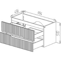 Шкаф под умывальник Bayro Santos Allegro 1000 (125545) фото №3 — интернет-магазин Desire.md
