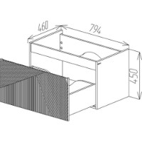 Шкаф под умывальник Bayro Sensi Allegro 800 (124869) фото №2 — интернет-магазин Desire.md