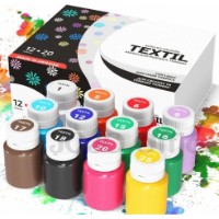 Художественные краски для ткани Rosa Talent Acrylics Colours Textil 12pcs (134122) фото №2 — интернет-магазин Desire.md