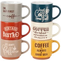 Set căni Siaki Coffee Time 6pcs 260ml (36413) imaginea #3 — magazin online Desire.md