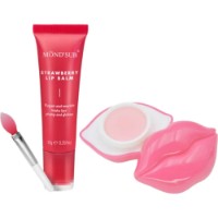 Balsam de buze Mond'Sub Strawberry Lip Care Kit Set 3pcs