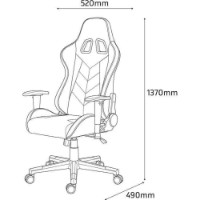 Scaun de birou Fabrik Home Game Black Red imaginea #3 — magazin online Desire.md