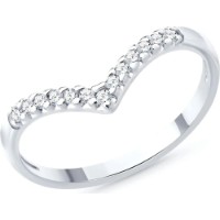Кольцо серебряное с фианитами Sokolov 94013363 s.16 1,09gr