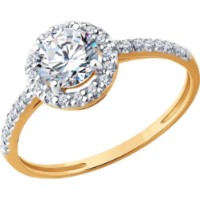 Inel din aur cu zirconiu Diamant 51-110-02352-1 s.17 1,75g