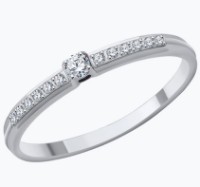 Inel aur alb cu zirconii Diamant 52-110-01994-1 s.16 1,07g