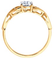 Кольцо из золота с фианитами Sokolov 017154 s.16,5 1,13g фото №5 — интернет-магазин Desire.md