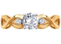 Кольцо из золота с фианитами Sokolov 017154 s.16,5 1,13g фото №6 — интернет-магазин Desire.md