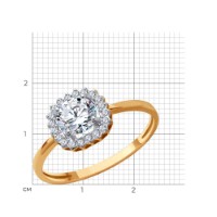 Кольцо из золота с фианитами Sokolov 019190 s.17,5 1,53g фото №2 — интернет-магазин Desire.md