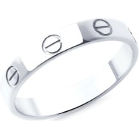 Кольцо из белого золота Sokolov 019284-3 s.16 2,13g