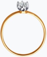 Кольцо из золота с фианитом Sokolov 018493 s.17,5 1,05g фото №4 — интернет-магазин Desire.md