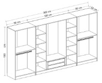 Garderoba Trendy Kale 7544 Dore 360x190x52cm GTR004696 imaginea #5 — magazin online Desire.md