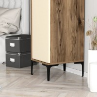 Шкаф Trendy Kumsal S Walnut/Cream 201.4x47.5x40cm GTR001710 фото №3 — интернет-магазин Desire.md