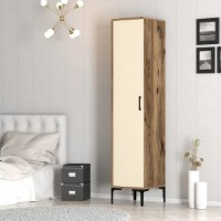 Шкаф Trendy Kumsal S Walnut/Cream 201.4x47.5x40cm GTR001710 фото №4 — интернет-магазин Desire.md