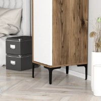 Шкаф Trendy Kumsal S Walnut/White 201.4x47.5x40cm GTR001711 фото №5 — интернет-магазин Desire.md