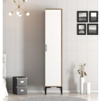 Шкаф Trendy Kumsal S Walnut/White 201.4x47.5x40cm GTR001711 фото №2 — интернет-магазин Desire.md