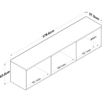 Dulap pentru perete Trendy EA103 2566 White 179,6x43,6x37,5cm GTR006675 imaginea #4 — magazin online Desire.md