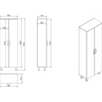 Dulap baie Trendy Arizona White 59,4x173,6x31,5cm GTR005665 imaginea #5 — magazin online Desire.md