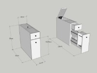 Dulap baie Trendy Smart White 20x55x60cm GTR005677 imaginea #5 — magazin online Desire.md