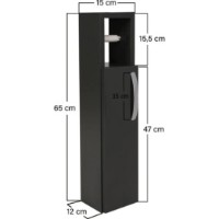 Шкаф для ванной Trendy Steaua Anthracit 15x65x12cm GTR001904 фото №3 — интернет-магазин Desire.md
