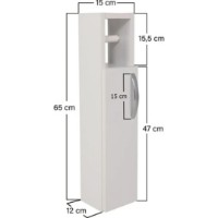 Dulap baie Trendy Steaua White 15x65x12cm GTR001906 imaginea #5 — magazin online Desire.md