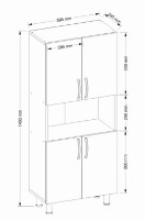 Dulap baie Trendy William Travertin 59,5x140,3x29,5cm GTR005660 imaginea #7 — magazin online Desire.md