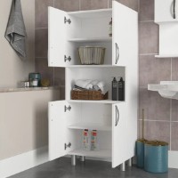 Шкаф для ванной Trendy William White 59.5x140.3x29.5cm GTR005661 фото №4 — интернет-магазин Desire.md