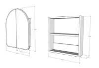 Dulap cu oglindă Trendy Cabinet Hope Beige 60x70x12cm GTR001922 imaginea #4 — magazin online Desire.md