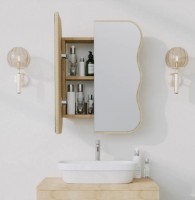 Шкаф с зеркалом Trendy Day Dream Oak 60x70x12cm GTR001920 фото №2 — интернет-магазин Desire.md