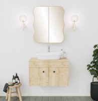 Шкаф с зеркалом Trendy Day Dream Oak 60x70x12cm GTR001920 фото №3 — интернет-магазин Desire.md