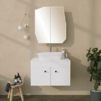 Dulap cu oglindă Trendy Quartz White 50x45x12cm GTR001925