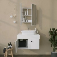 Dulap cu oglindă Trendy Quartz White 50x45x12cm GTR001925 imaginea #2 — magazin online Desire.md