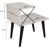 Noptieră Trendy Cross Travertin Black 50x55x40cm imaginea #5 — magazin online Desire.md