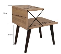 Noptieră Trendy Cruce Pine Atlantic/Black 50x40x55cm GTR001527 imaginea #7 — magazin online Desire.md