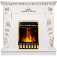 Șemineu electric Art Flame Napoli White & Gala Gold White imaginea #2 — magazin online Desire.md