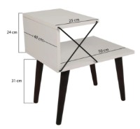 Noptieră Trendy Cruce White 50x55x40cm imaginea #7 — magazin online Desire.md