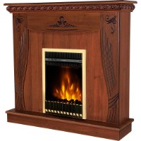 Șemineu electric Art Flame Napoli & Gala Gold Nut