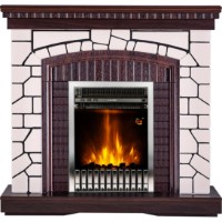 Șemineu electric Art Flame Natali & Gala Silver White/Dark Walnut imaginea #4 — magazin online Desire.md