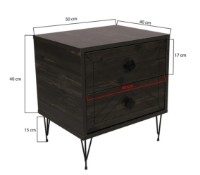 Noptieră Trendy Luna Dark Brown 50x55x40cm imaginea #6 — magazin online Desire.md